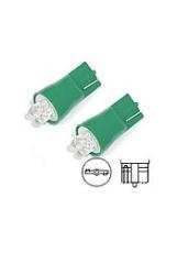 Žárovka 4LED 12V T10 zelená 2ks