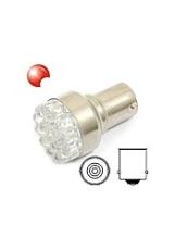 Žárovka 19LED 12V Ba15s červená