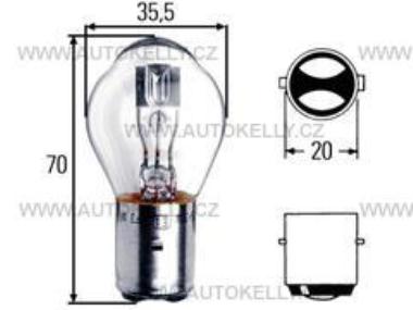 žarovka Hella s2 12V 35/35W Ba20d